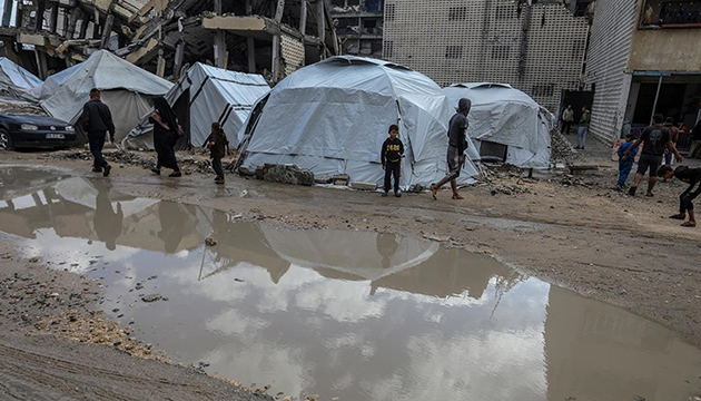 Gazze de yağış faciası