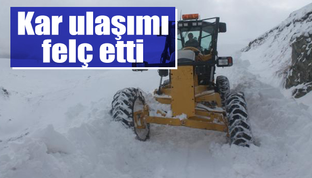 Kar ulaşımı felç etti