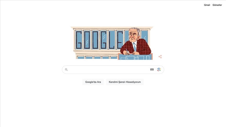 Google dan Türk mimar Eldem in doğum gününe özel  doodle 