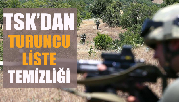 TSK dan turuncu liste temizliği