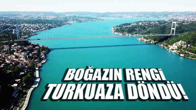 İstanbul Boğazı turkuaza büründü