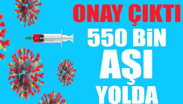 550 bin aşı yola çıktı