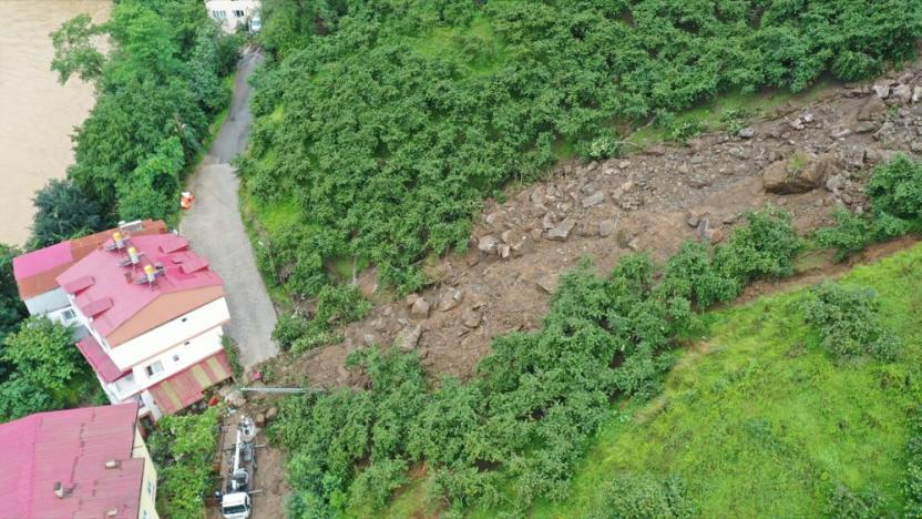 Giresun da sel ve heyelan: 1 kayıp, 10 yaralı