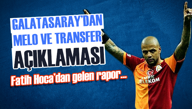 Galatasaray dan Felipe Melo açıklaması!