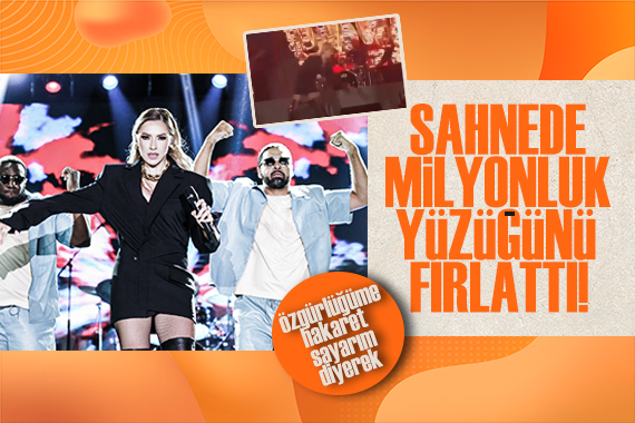 Hadise sahnede yüzüğünü fırlattı!