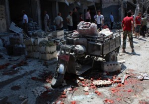 Esed ordusu Halep te varil bombasıyla saldırdı! 15 ölü!