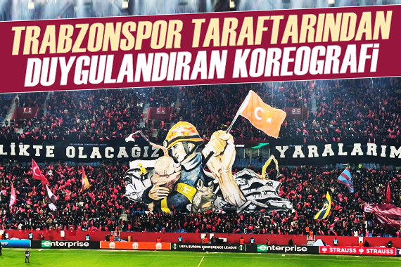 Trabzonspor taraftarından duygulandıran koreografi