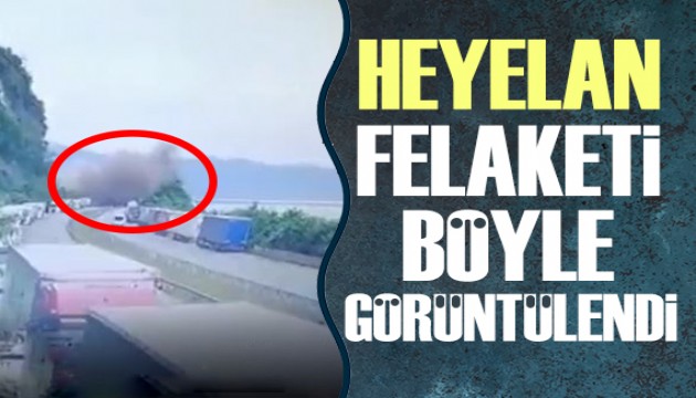 Artvin'deki heyelan felaketi kameralara böyle yansıdı!