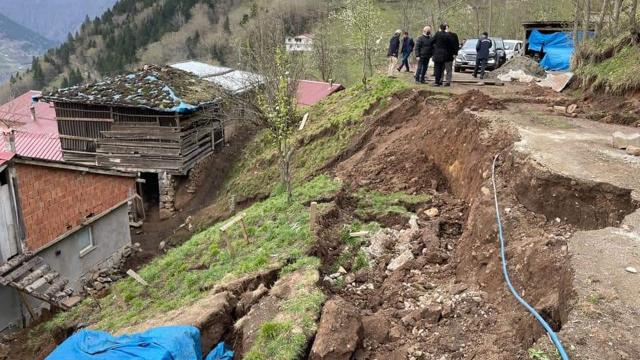 Trabzon da heyelan tehlikesi