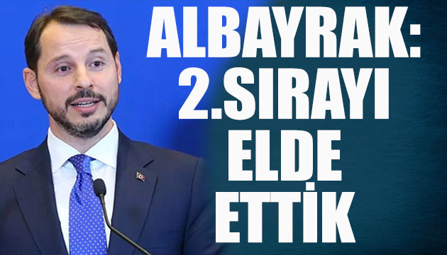 Bakan Albayrak: 2. sırayı elde ettik