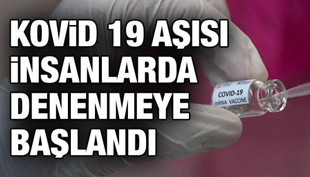 Kovid-19 aşısı insanlarda denenmeye başlandı!