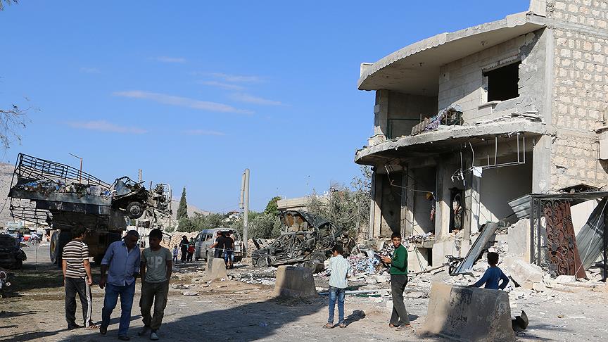 İdlib te yerleşim yerine saldırı
