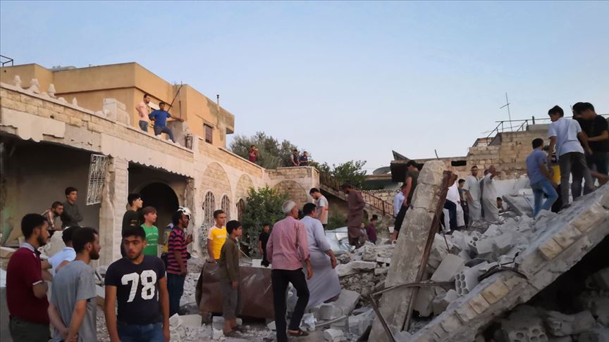 İdlib e hava saldırısı: 2 ölü