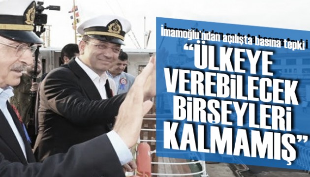İmamoğlu'ndan vapur açılışında basına tepki