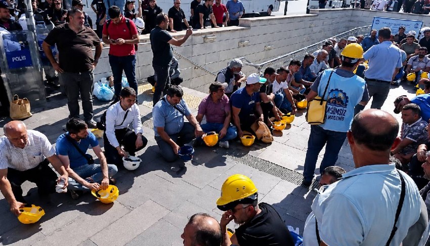 Madencilerin eylemine müdahale: Çok sayıda gözaltı var