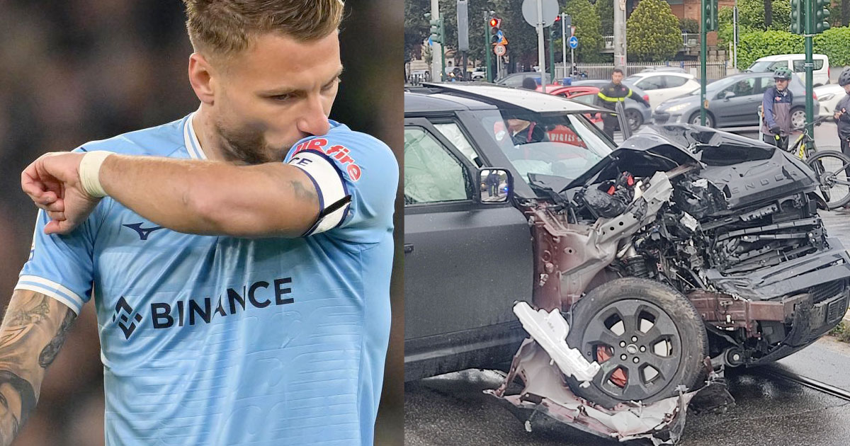 Lazio nun kaptanı Ciro Immobile in kullandığı araç tramvayla çarpıştı!