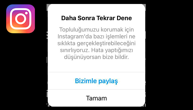 Instagram a erişim sorunu!