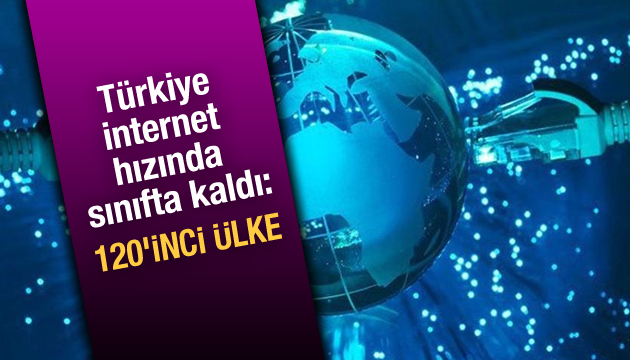 Türkiye internet hızında sınıfta kaldı: 120 inci ülke