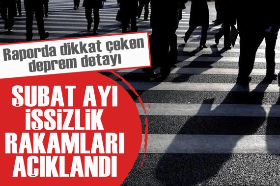 Şubat ayı işsizlik rakamları açıklandı! Raporda dikkat çeken  deprem  detayı...