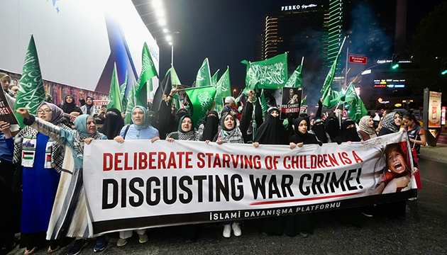 İstanbul da Gazze protestosu