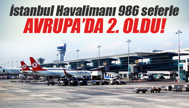 İstanbul Havalimanı Avrupa da 2. sırada yer aldı!