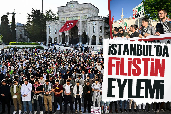 İstanbul da öğrencilerden Filistin eylemi