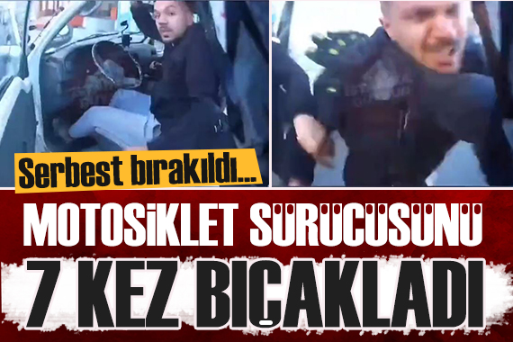 İstanbul da şehir magandası motosiklet sürücüsünü bıçakladı!