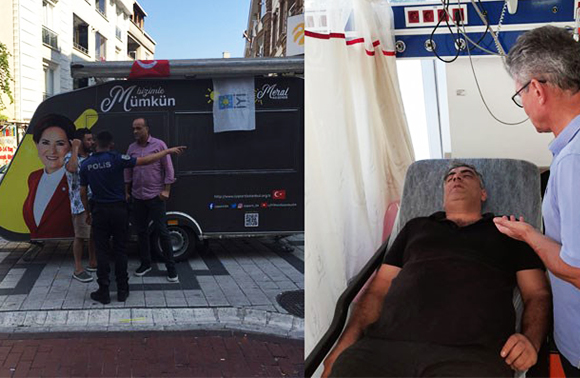 İYİ Parti aracına saldırı!