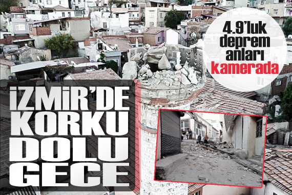 İzmir de 4.9 luk deprem anları kamerada!