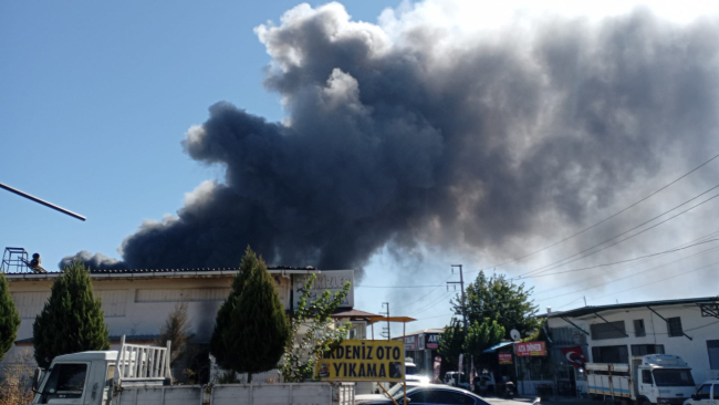 İzmir de korkutan yangın!