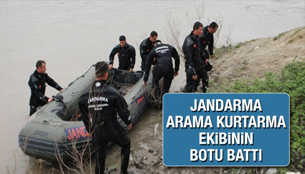 Jandarma Arama Kurtarma ekibinin botu battı!