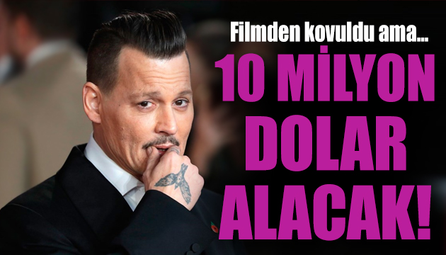 Filmden kovulan Johnny Depp 10 milyon dolar alacak!