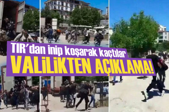 TIR dan inip koşarak kaçtılar, Kocaeli Valiliği nden açıklama geldi