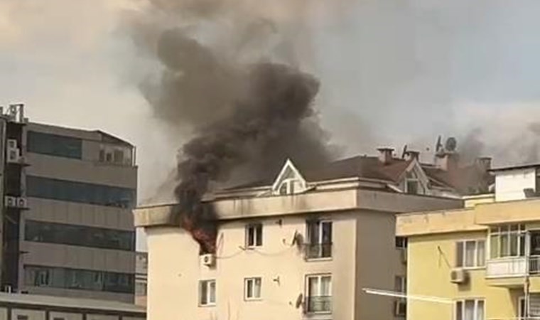 Mecidiyeköy de 4 katlı binada yangın!