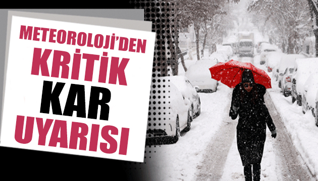 Meteoroloji den karla karışık yağmur uyarısı