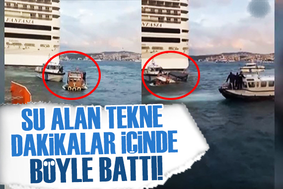 Karaköy de tekne battı, teknedekileri polis kurtardı!