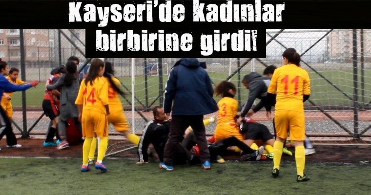 Kayseri de futbol maçında kavga