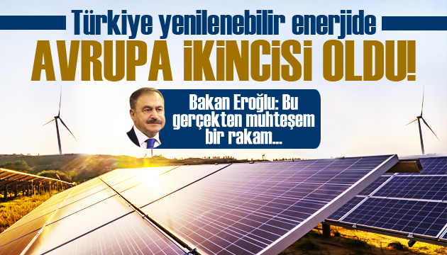 Türkiye yenilenebilir enerjide Avrupa 2 ncisi!