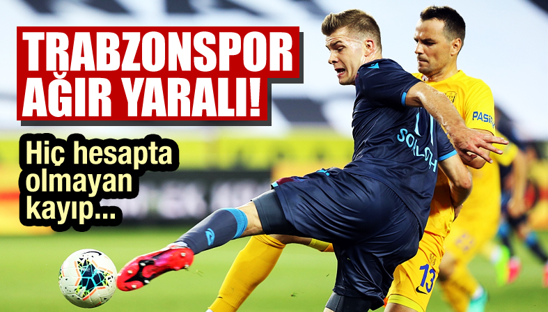 Trabzonspor a şampiyonluk yolunda ağır darbe!
