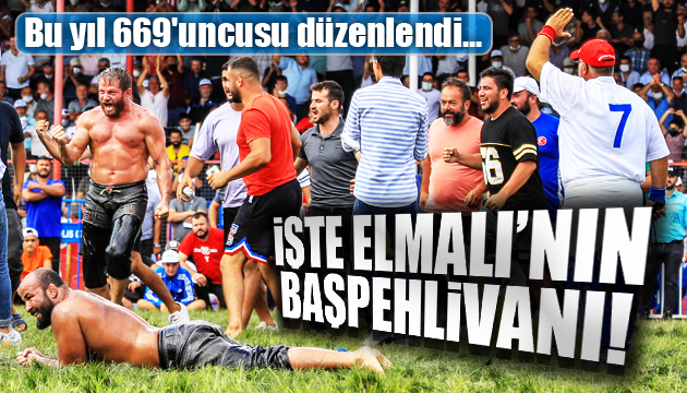 Elmalı’nın başpehlivanı İsmail Balaban oldu