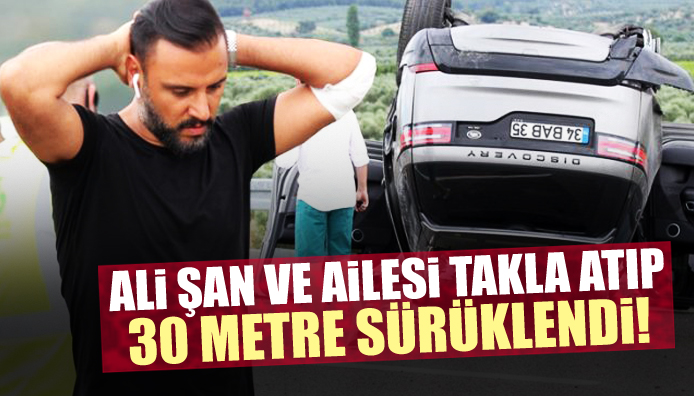 Şarkıcı Alişan ın aracı takla attı!