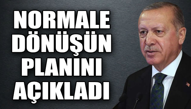 Erdoğan, normale dönüşün planını açıkladı