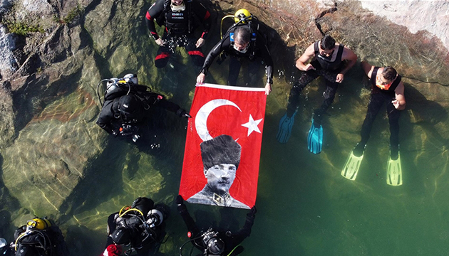 19 metre derinlikte Atatürk ü andılar