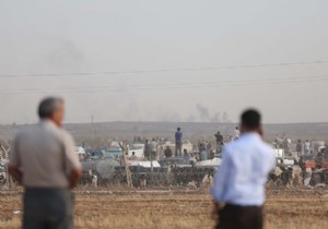 Kobani (Aynel Arap) bölgesinden dumanlar yükseliyor!