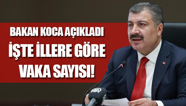 Bakan Koca açıkladı: İşte illere göre vaka sayısı