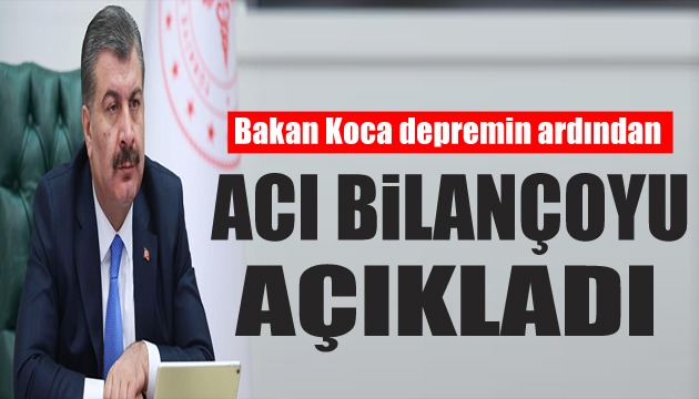 Koca dan deprem açıklaması