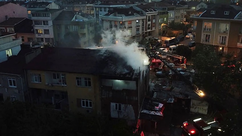 İstanbul da korkutan yangın