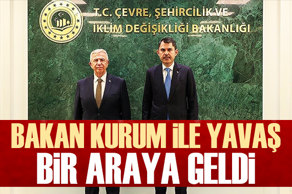 Ankara da dikkat çeken görüşme: Bakan Kurum ile Mansur Yavaş bir araya geldi