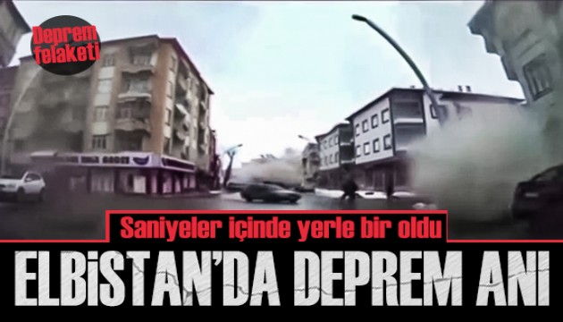 Elbistan'da 7.6'lık deprem anı kamerada