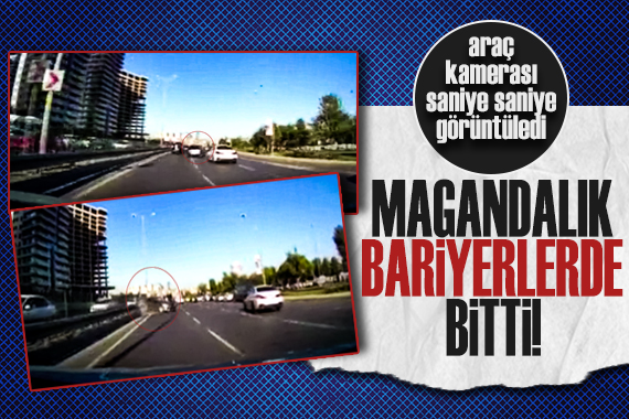 Trafik magandalığı araç kamerasından saniye saniye görüntülendi!